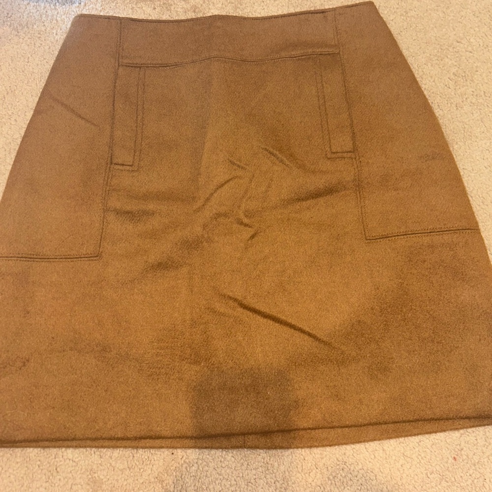 LOFT Tan Pencil Mini Skirt for Work